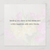 鮮やかな春のチューリップの挨拶 カード (裏面)