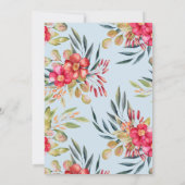 鮮やかな春の花の母の日のブランチ 招待状 (裏面)