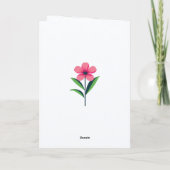 鮮やかな春の花の誕生日 カード (裏面)