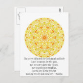 鮮やかな曼荼羅が輝く美しい仏教の名言 ポストカード (正面/裏面)