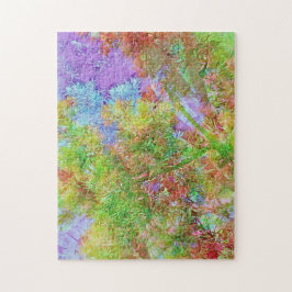 鮮やかな木の錯覚 カラフルな葉のパズル ジグソーパズル