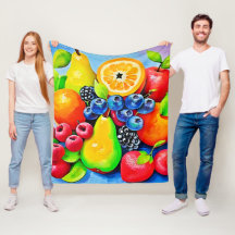 鮮やかな果物の静物画
