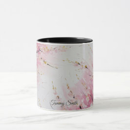 鮮やかな桜の抽象芸術 マグカップ