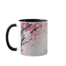 鮮やかな桜の抽象芸術