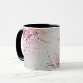 鮮やかな桜の抽象芸術 マグカップ (正面左)