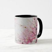 鮮やかな桜の抽象芸術 マグカップ (正面右)