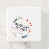 鮮やかな植物学の赤ちゃんシャワー フェイバータグ (インサイチュ)