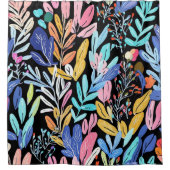 鮮やかな植物学 シャワーカーテン (正面)