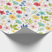 鮮やかな植物柄 ラッピングペーパー (角)