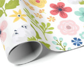 鮮やかな植物柄 ラッピングペーパー (ロールコーナー)
