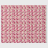 鮮やかな植物画 夏の花柄 ラッピングペーパー (フラット)