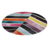 鮮やかな水の色Chevron I カッティングボード (角)