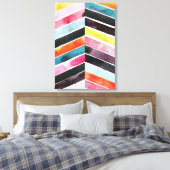 鮮やかな水の色Chevron I キャンバスプリント (インサイチュ (寝室))