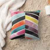 鮮やかな水の色Chevron I クッション (ブランケット)