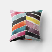 鮮やかな水の色Chevron I クッション (裏面)