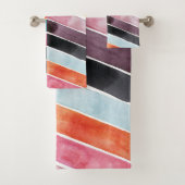 鮮やかな水の色Chevron I バスタオルセット (インサイチュ)