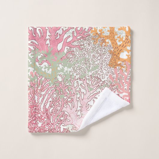 鮮やかな水中のシームレスな模様と美しさ  ウォッシュタオル (ウォッシュタオル)