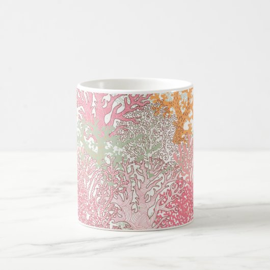 鮮やかな水中のシームレスな模様と美しさ  コーヒーマグカップ (中央)