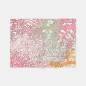 鮮やかな水中のシームレスな模様と美しさ  フリースブランケット (正面(横))