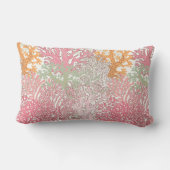 鮮やかな水中のシームレスな模様と美しさ ランバークッション (裏面)