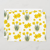 鮮やかな水仙、シームレスなパターン ポストカード (正面/裏面)