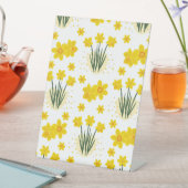 鮮やかな水仙、シームレスなパターン 台座サイン (インサイチュ)