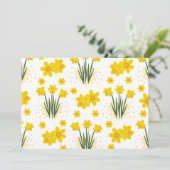 鮮やかな水仙、シームレスなパターン 招待状 (スタンド正面)