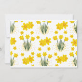 鮮やかな水仙、シームレスなパターン 招待状 (裏面)