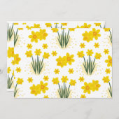 鮮やかな水仙、シームレスなパターン 招待状 (正面/裏面)