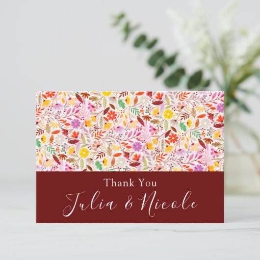 鮮やかな水彩の夏のチューリップの花の結婚式 (スタンド正面)