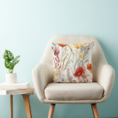 鮮やかな水彩の砂漠の野花パターン クッション (椅子)