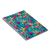 鮮やかな水彩の継ぎ目のないパターン  ノートブック (右側)