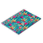 鮮やかな水彩の継ぎ目のないパターン  ノートブック (左側)