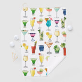 鮮やかな水彩カクテルパターントートバッグ ゴルフタオル (インサイチュ)