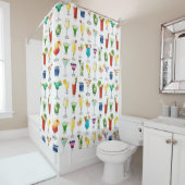 鮮やかな水彩カクテルパターントートバッグ シャワーカーテン (インサイチュ)