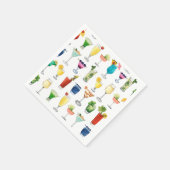 鮮やかな水彩カクテルパターントートバッグ スタンダードカクテルナプキン (角)