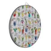 鮮やかな水彩カクテルパターントートバッグ ダーツボード (正面左)