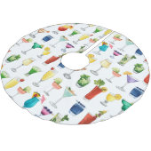 鮮やかな水彩カクテルパターントートバッグ ブラッシュドポリエステルツリースカート (アングル)