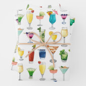 鮮やかな水彩カクテルパターントートバッグ ラッピングペーパーシート (インサイチュ)