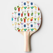 鮮やかな水彩カクテルパターントートバッグ 卓球ラケット (裏面)