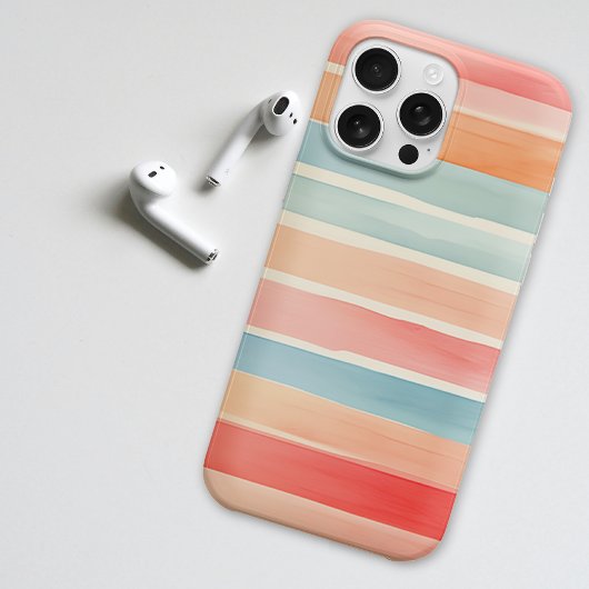 鮮やかな水彩カラフルストライプ柄 Case-Mate iPhoneケース