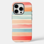 鮮やかな水彩カラフルストライプ柄 Case-Mate iPhoneケース (裏面)