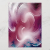 鮮やかな水彩ピンク結婚のメニュー メニュー (裏面)