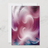 鮮やかな水彩ピンク セーブザデート (裏面)