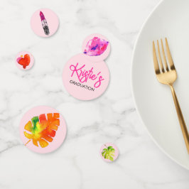 鮮やかな水彩口紅 卒業パーティー コンフェッティ