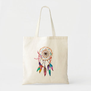 鮮やかな水彩画のペンキのボヘミアのDreamcatcher トートバッグ