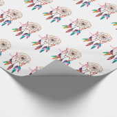 鮮やかな水彩画のペンキのボヘミアのDreamcatcher ラッピングペーパー (角)