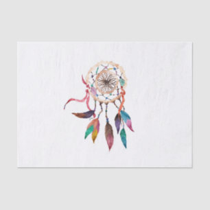 鮮やかな水彩画のペンキのボヘミアのDreamcatcher 薄葉紙