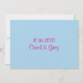 鮮やかな水彩色のハミングバードのブライズメイド 招待状 (裏面)