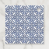 鮮やかな水彩花と柑橘のタイル、ありがとう フェイバータグ (裏面)